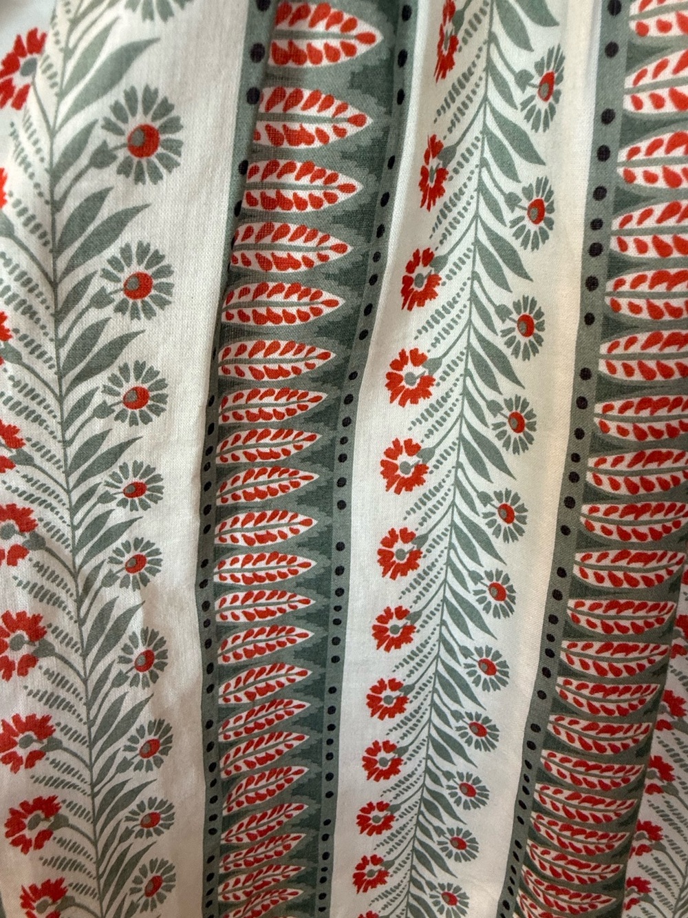 Hill House The Scarlet Midi Nap Dress Smocked in Cosmos Floral Stripe Sz M - Picture 9 of 12